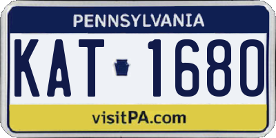 PA license plate KAT1680
