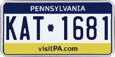 PA license plate KAT1681