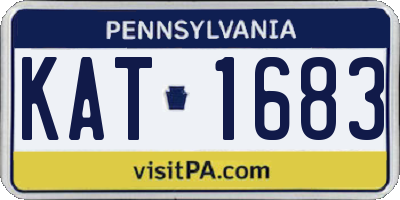 PA license plate KAT1683