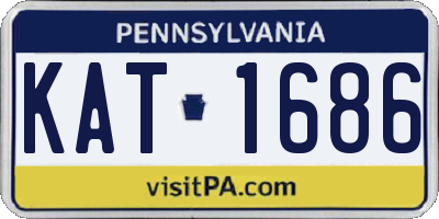 PA license plate KAT1686