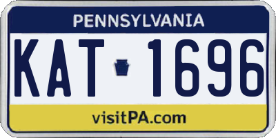 PA license plate KAT1696