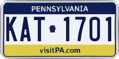PA license plate KAT1701