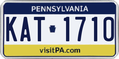 PA license plate KAT1710