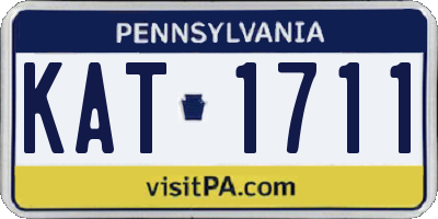 PA license plate KAT1711