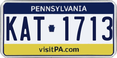 PA license plate KAT1713