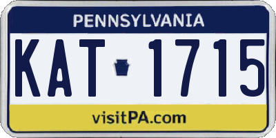 PA license plate KAT1715