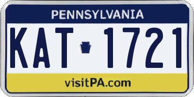PA license plate KAT1721