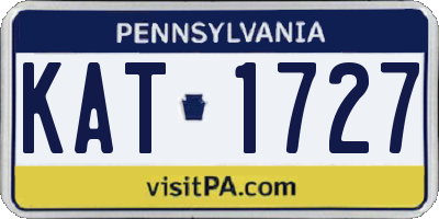 PA license plate KAT1727