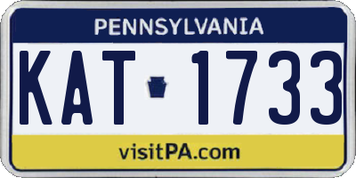 PA license plate KAT1733