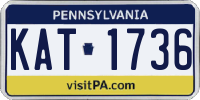 PA license plate KAT1736