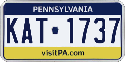 PA license plate KAT1737