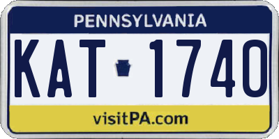 PA license plate KAT1740