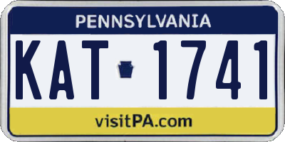 PA license plate KAT1741