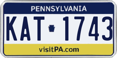 PA license plate KAT1743