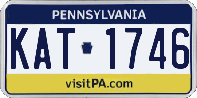 PA license plate KAT1746