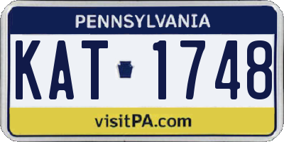 PA license plate KAT1748