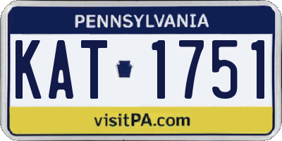 PA license plate KAT1751