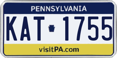 PA license plate KAT1755