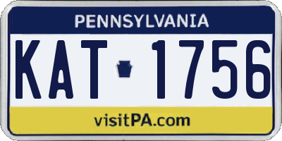 PA license plate KAT1756