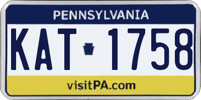 PA license plate KAT1758