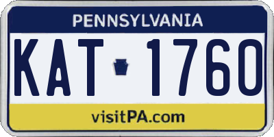 PA license plate KAT1760