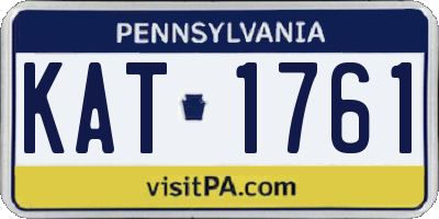 PA license plate KAT1761