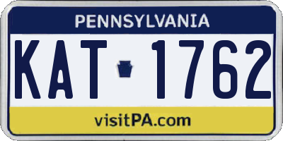 PA license plate KAT1762
