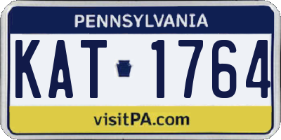 PA license plate KAT1764