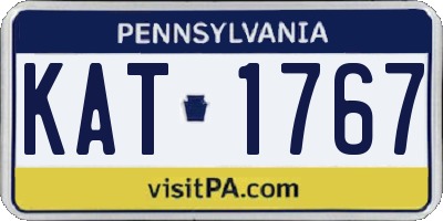 PA license plate KAT1767