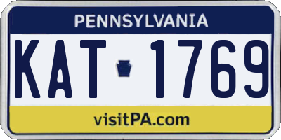 PA license plate KAT1769
