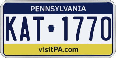 PA license plate KAT1770