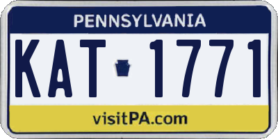PA license plate KAT1771