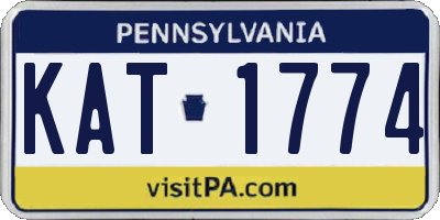 PA license plate KAT1774