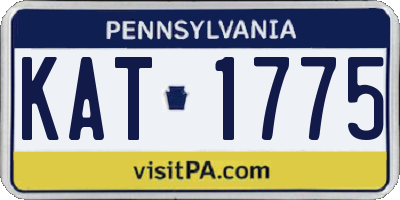 PA license plate KAT1775
