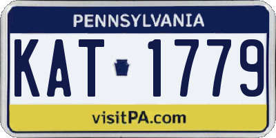 PA license plate KAT1779