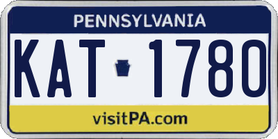 PA license plate KAT1780