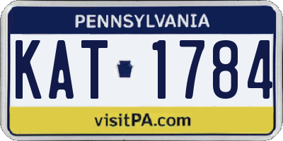 PA license plate KAT1784