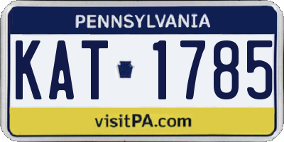 PA license plate KAT1785