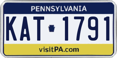 PA license plate KAT1791