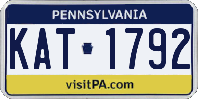 PA license plate KAT1792