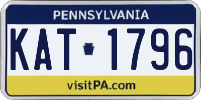 PA license plate KAT1796