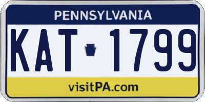 PA license plate KAT1799
