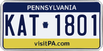 PA license plate KAT1801