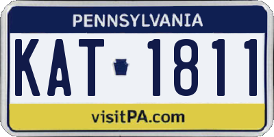 PA license plate KAT1811