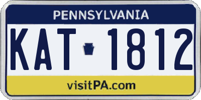 PA license plate KAT1812