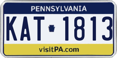 PA license plate KAT1813