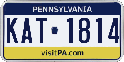PA license plate KAT1814