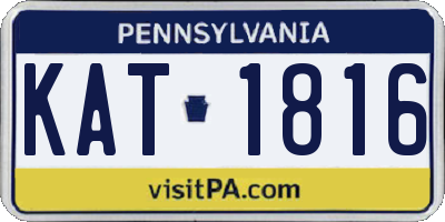 PA license plate KAT1816