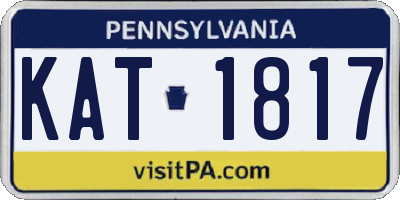 PA license plate KAT1817