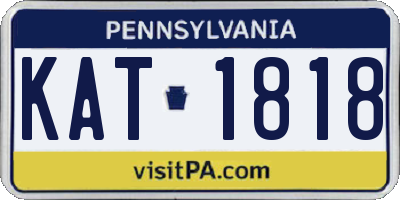 PA license plate KAT1818